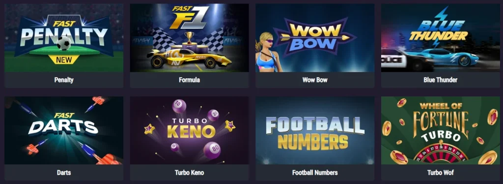 SpinKings24 Casino games lobby with sports, casino and instant game tiles