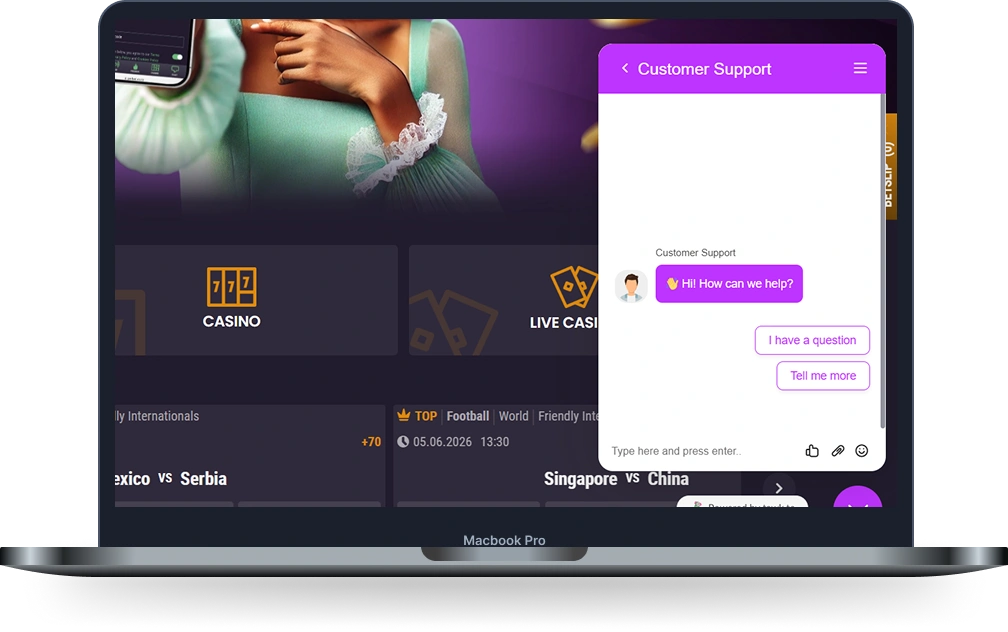 SpinKings24 Casino live chat support window on desktop interface